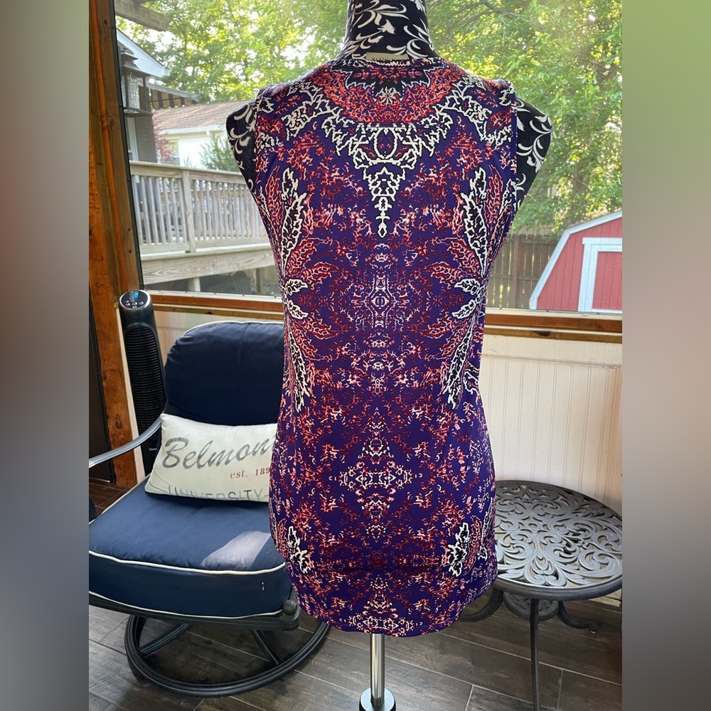 Athleta Medium Pink/Purple Patterned Tank - image 3